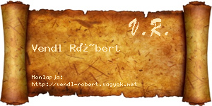 Vendl Róbert névjegykártya